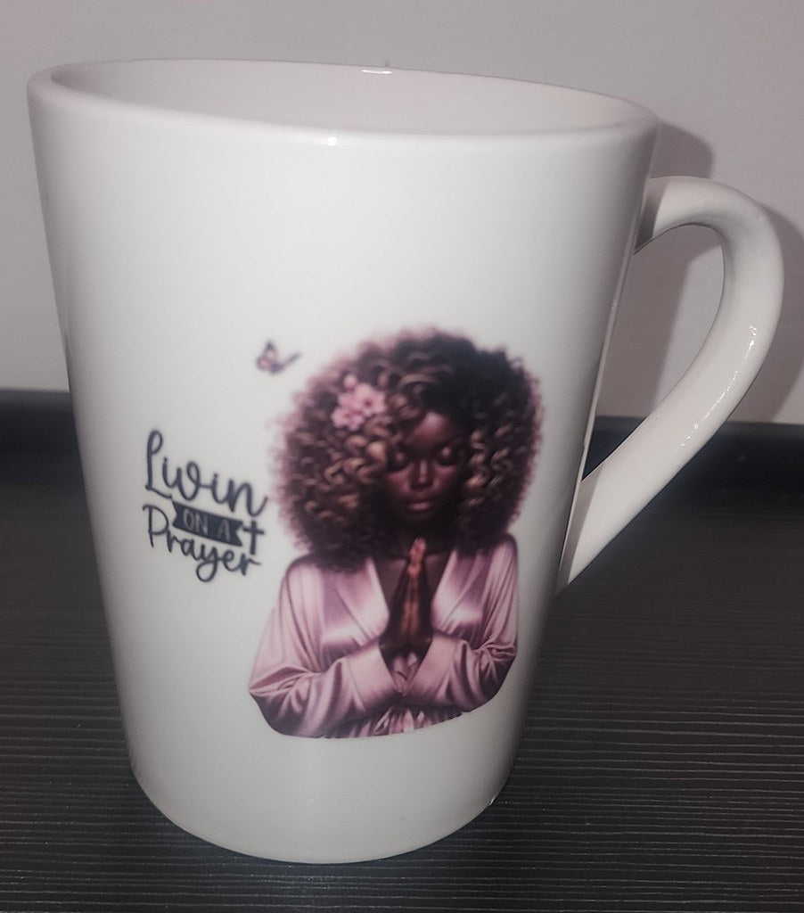 White Living on a Prayer2 Mug