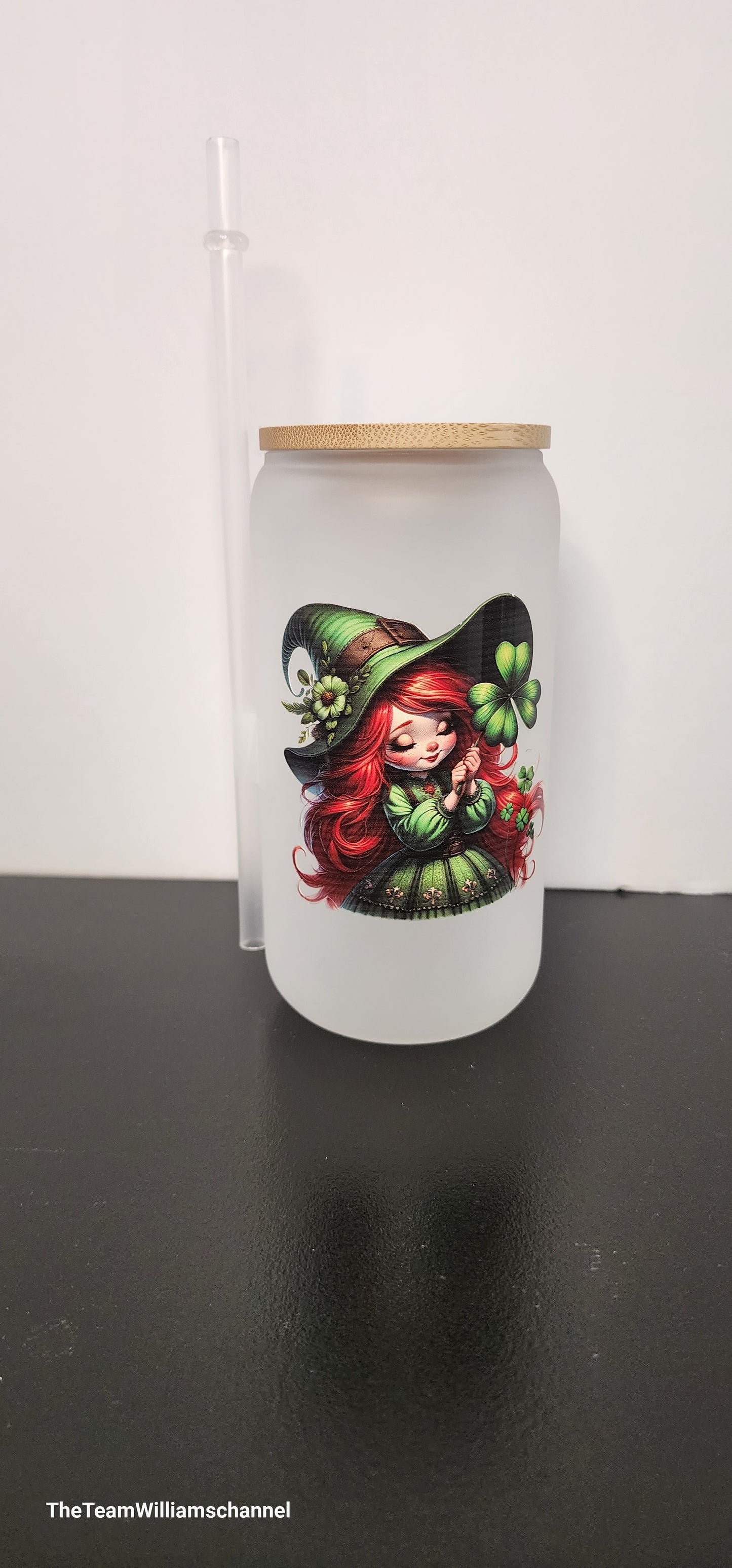 Saint Patrick Irish Women with 4 Leaf Clover Tumbler