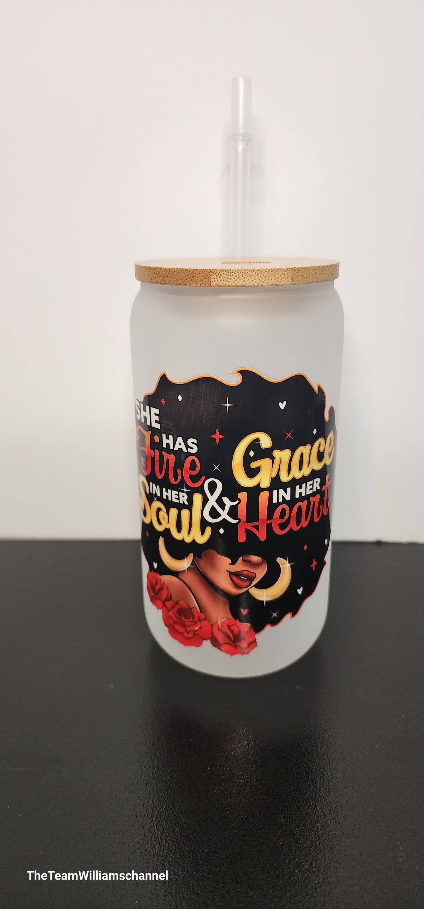 Grace In Her Heart Glass Tumbler