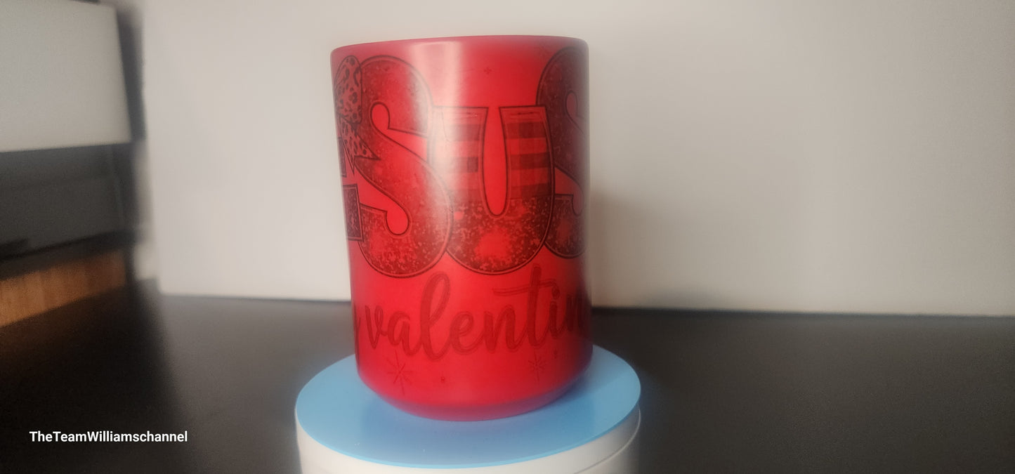 Jesus Is My Valentine Red Magic Mug