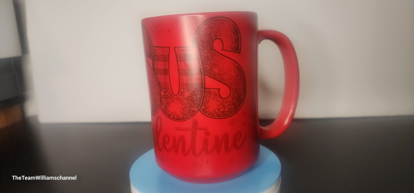 Jesus Is My Valentine Red Magic Mug