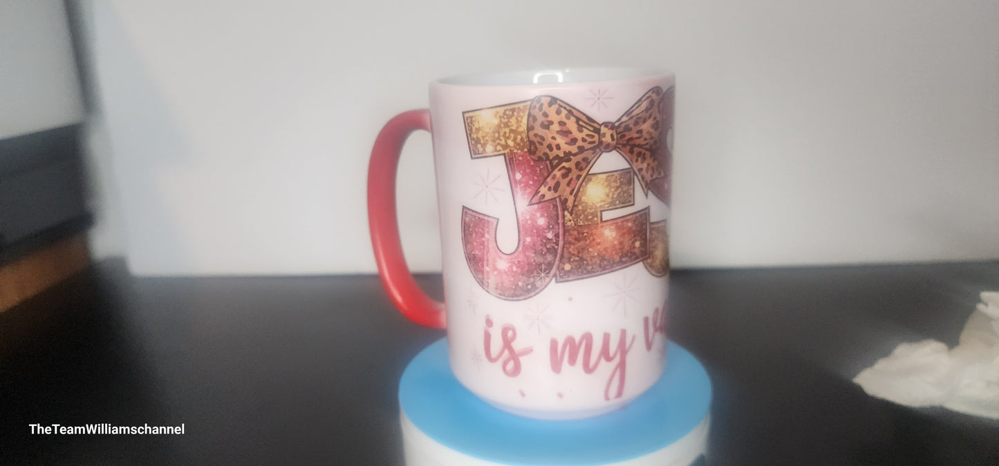 Jesus Is My Valentine Red Magic Mug
