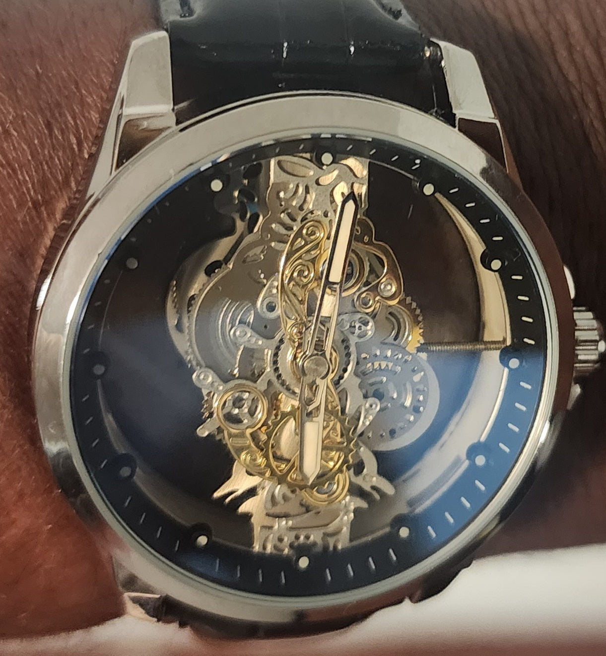 Men's  Quartz Watch Double Hollow Design