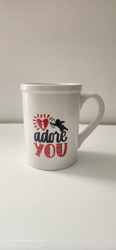 White I Adore You Mug