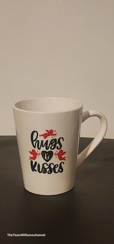 White Hugs and Kisses Mug