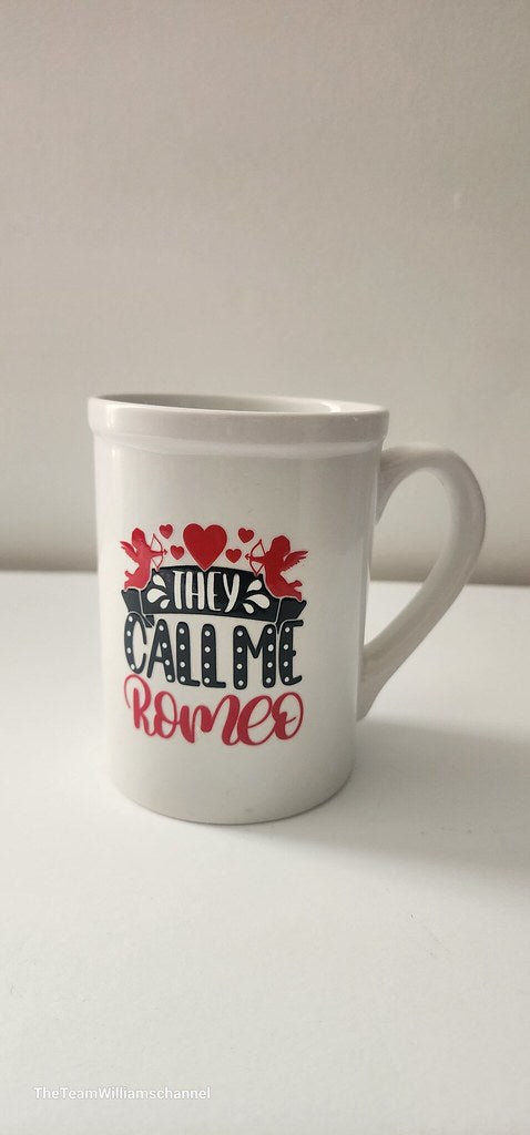 White They Call Me Romeo Mug