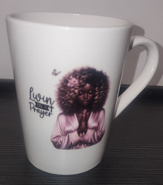White Living on a Prayer2 Mug