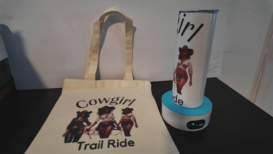 Cowgirl Trail Ride Tote Bag Tumbler Combo